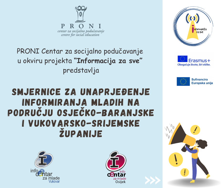 Smjernice za unaprjeđenje informiranja mladih na području Osječko-baranjske i Vukovarsko-srijemske županije