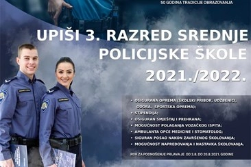Srednjoškolci se sada opet mogu prijaviti u srednju školu za policajca