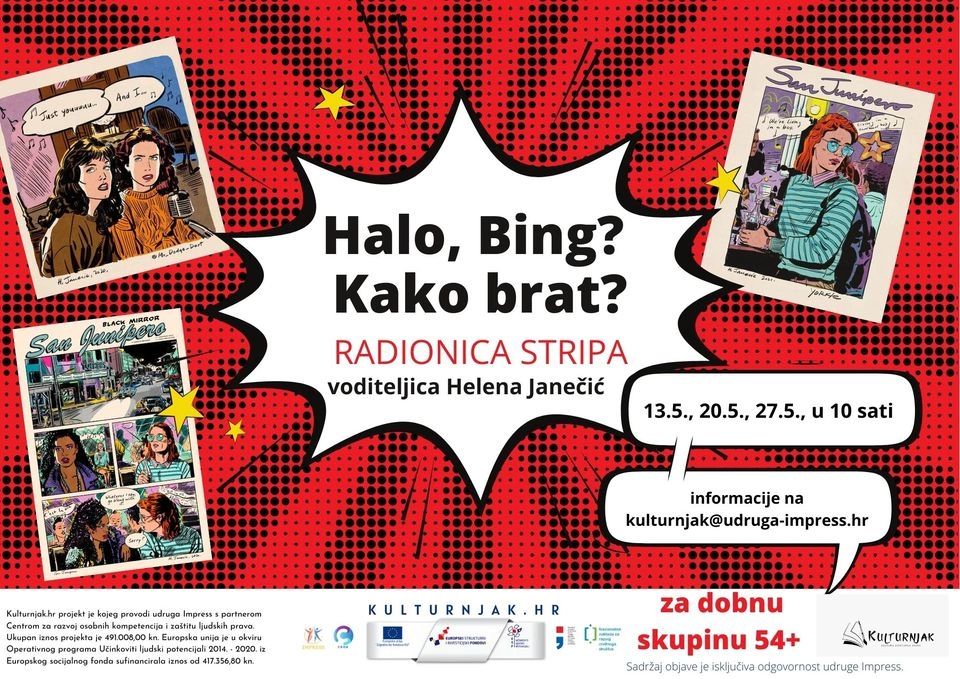 Online radionica stripa – Halo, Bing? Kako brat?