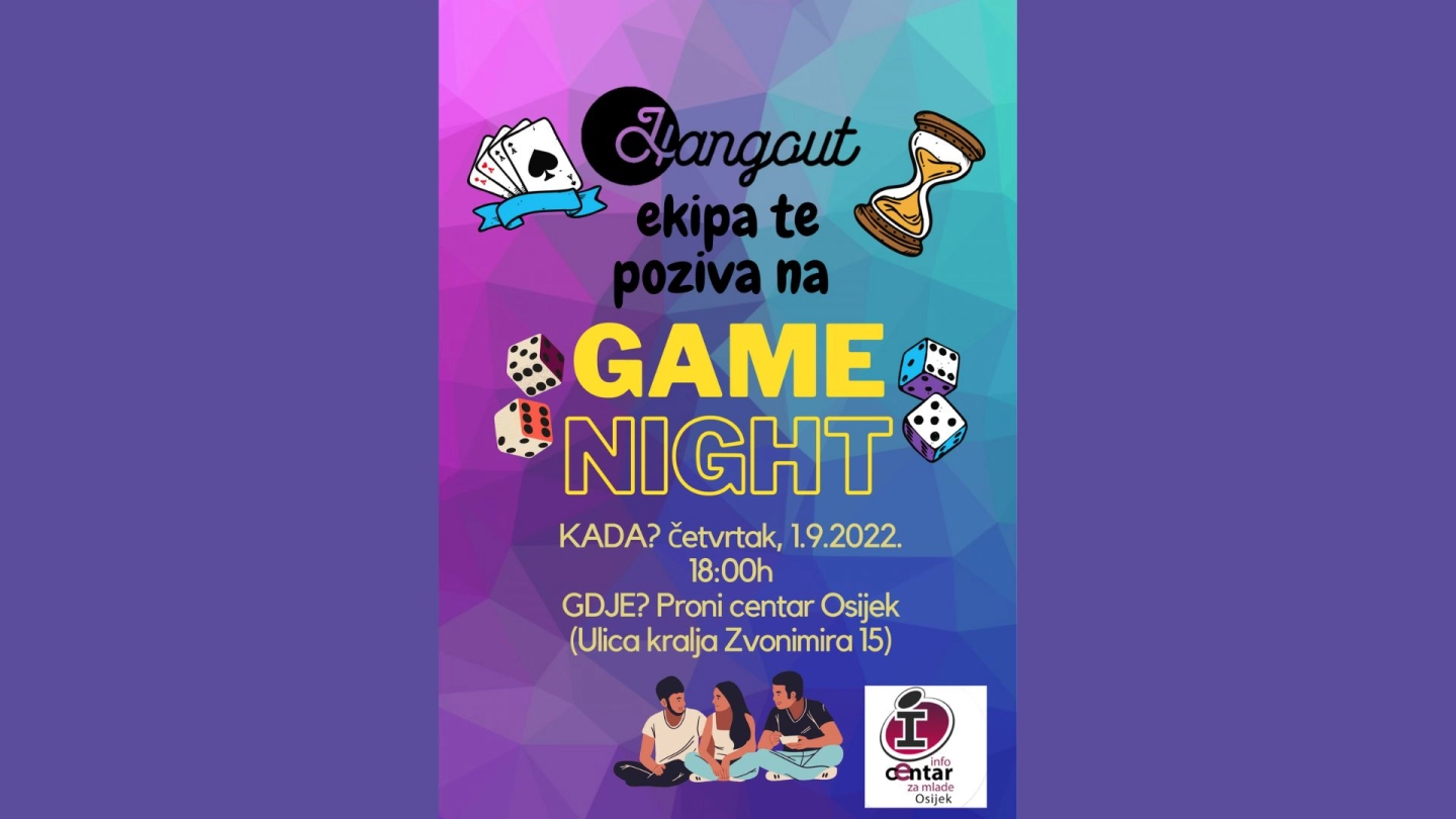 Hangout vas poziva na večer društvenih igara - GAME NIGHT!