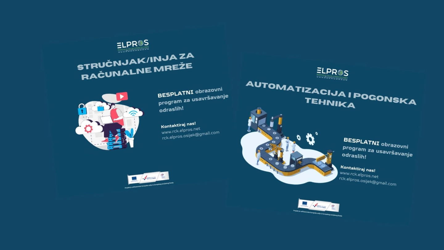 Stručnjak/inja za računalne mreže i Automatizacija i pogonska tehnika - Besplatno obrazovanje!