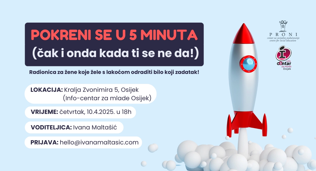 Radionica Pokreni se u 5 minuta (čak i onda kada ti se ne da!)